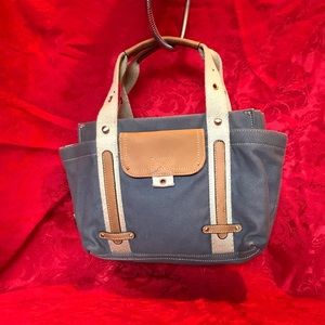 Hayden-Harnett medium tote sailcloth slate blue